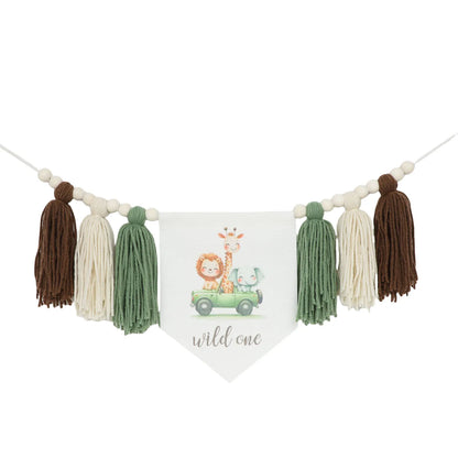 Boho 1st Birthday High Chair Banner – Baby Party & Nursery Decoration