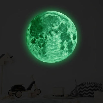 3D Luminous Moon Wall Sticker Glow