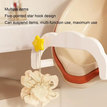 Wall Mounted Wash Basin Rack – Suction Cup Retractable Storage Drain Holder for Basin, Pot Lids & Bathroom Accessories