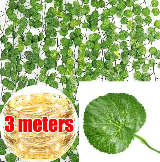 Battery Ivy Vine String Light – Hanging Fake Plant Decor