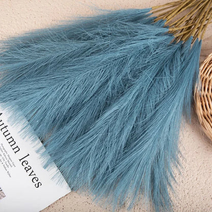 5PCS 55CM Fluffy Pampas Grass – Boho Artificial Flower for Home, Wedding & Party Decor