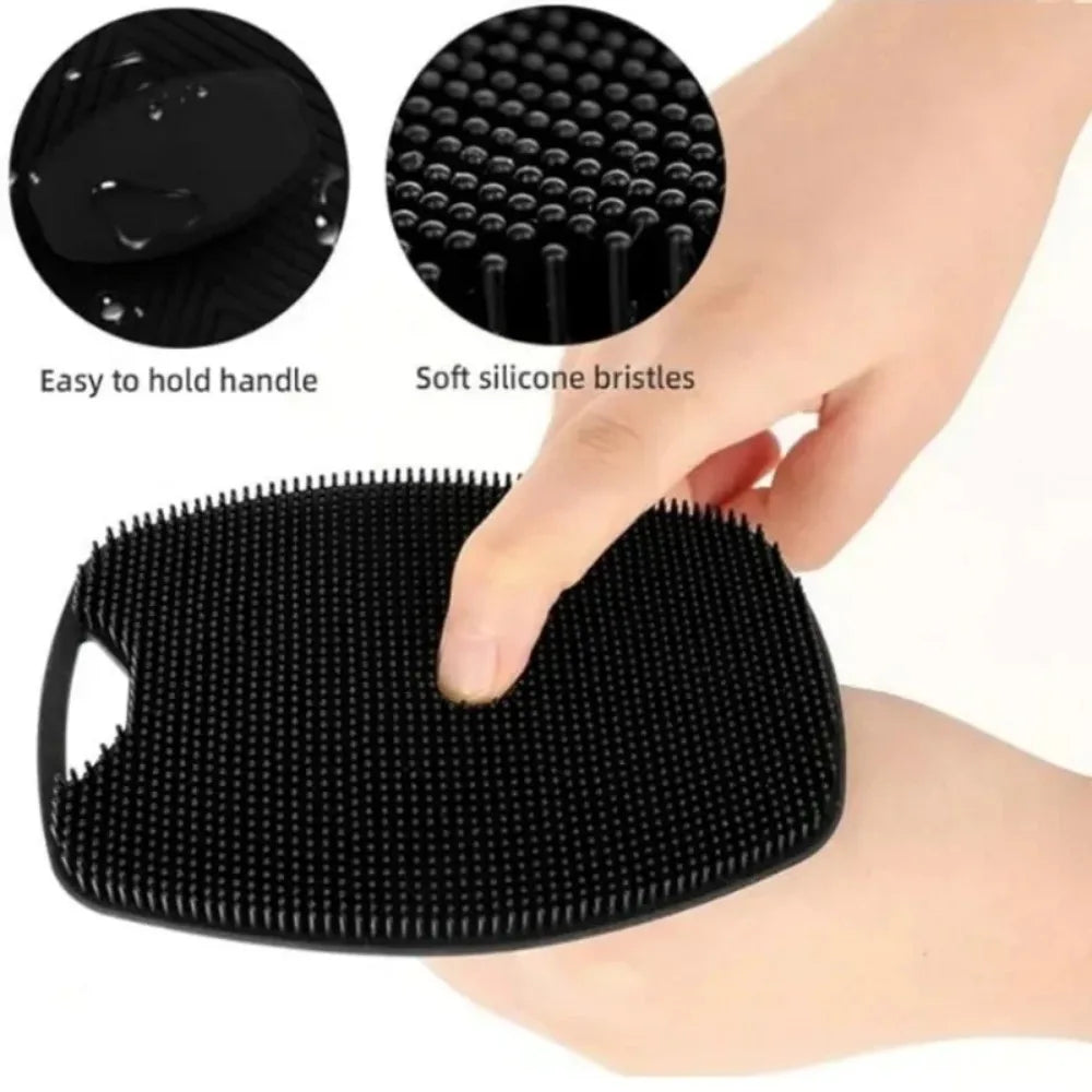 1pc Soft Silicone Exfoliating Body Brush – Gentle Cleanser & Massage Scrubber for Men
