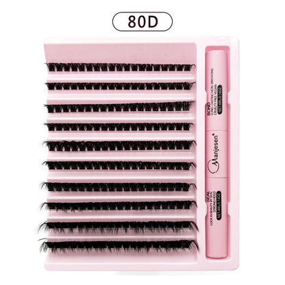 DIY Eyelash Extension Kit – 200 PCS Clusters with Bond & Seal Glue