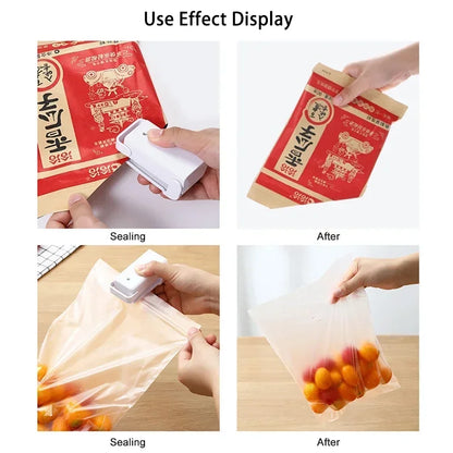 Mini Heat Bag Sealer – Portable Thermal Plastic Food Bag Closure, Food Packaging Sealing Machine