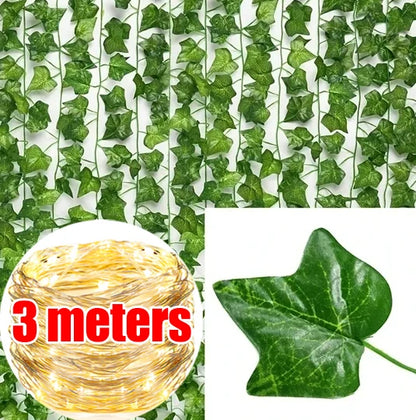 Battery Ivy Vine String Light – Hanging Fake Plant Decor