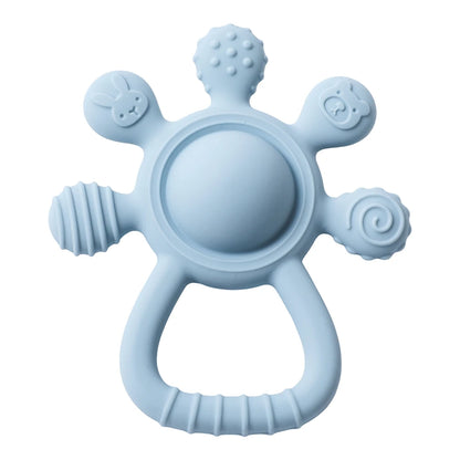 Silicone Baby Teether & Rattle – Food Grade Soothing Sensory Toy for Toddlers