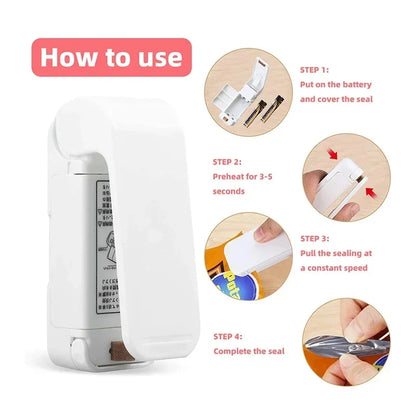 Mini Heat Bag Sealer – Portable Thermal Plastic Food Bag Closure, Food Packaging Sealing Machine