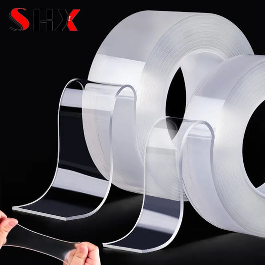 Reusable Nano Double-Sided Transparent Adhesive Tape  Washable & Waterproof