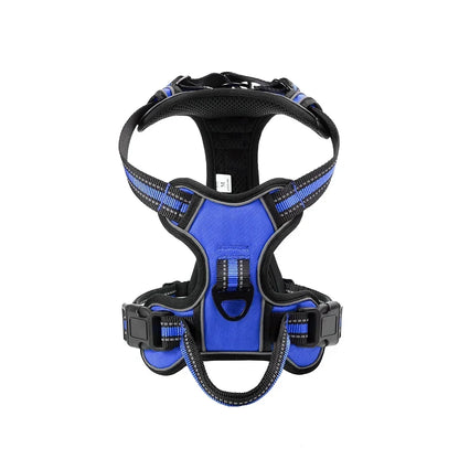 Adjustable Reflective Nylon Dog Harness Vest – Soft No-Pull Pet Harness for Small to Large Dogs