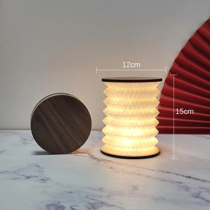 Foldable Touch LED Lamp – USB Rechargeable, Dimmable & Portable Night Light