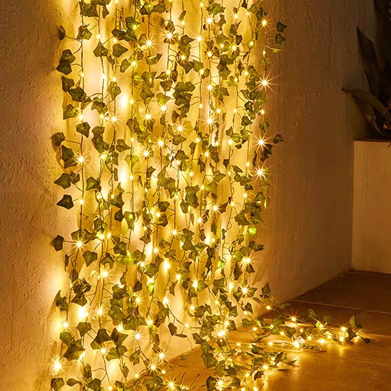 Battery Ivy Vine String Light – Hanging Fake Plant Decor