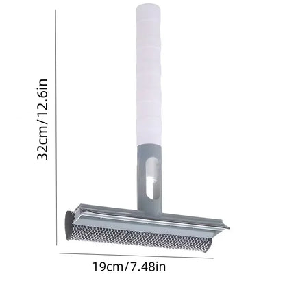 3-in-1 Window Cleaning Brush with Spray – Double-Sided Glass & Mirror Wiper