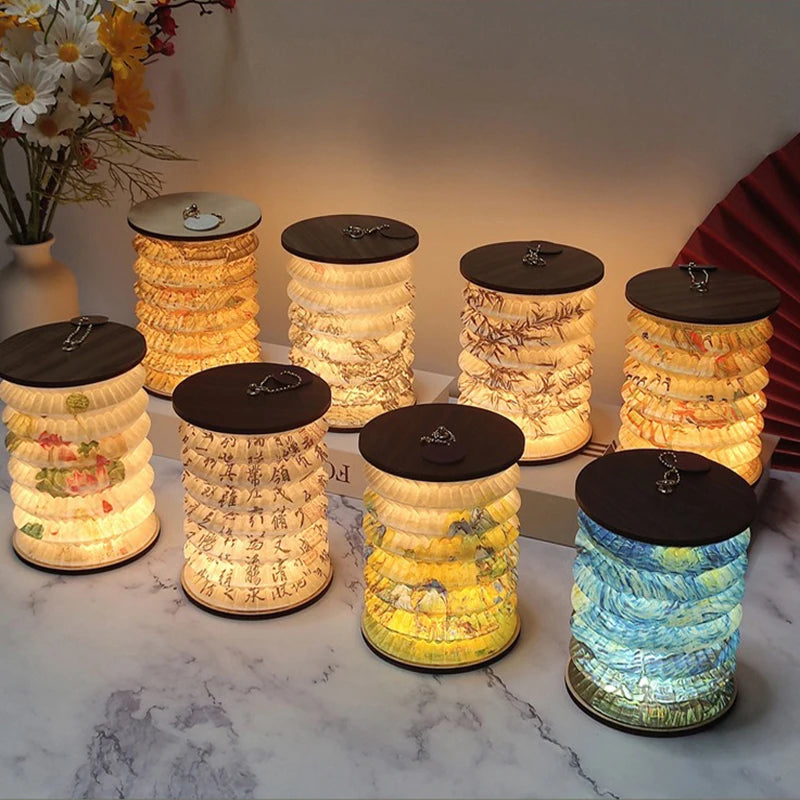 Foldable Touch LED Lamp – USB Rechargeable, Dimmable & Portable Night Light