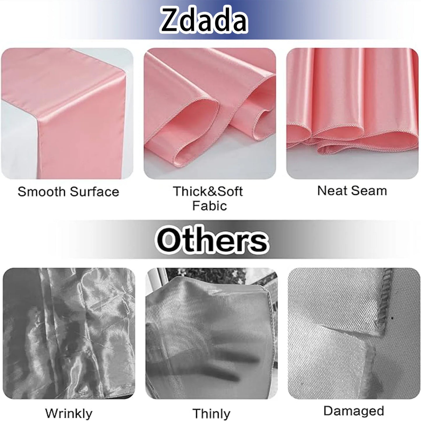 30x275cm Satin Table Runner – Elegant Wedding & Party Decor (12x108 inch)
