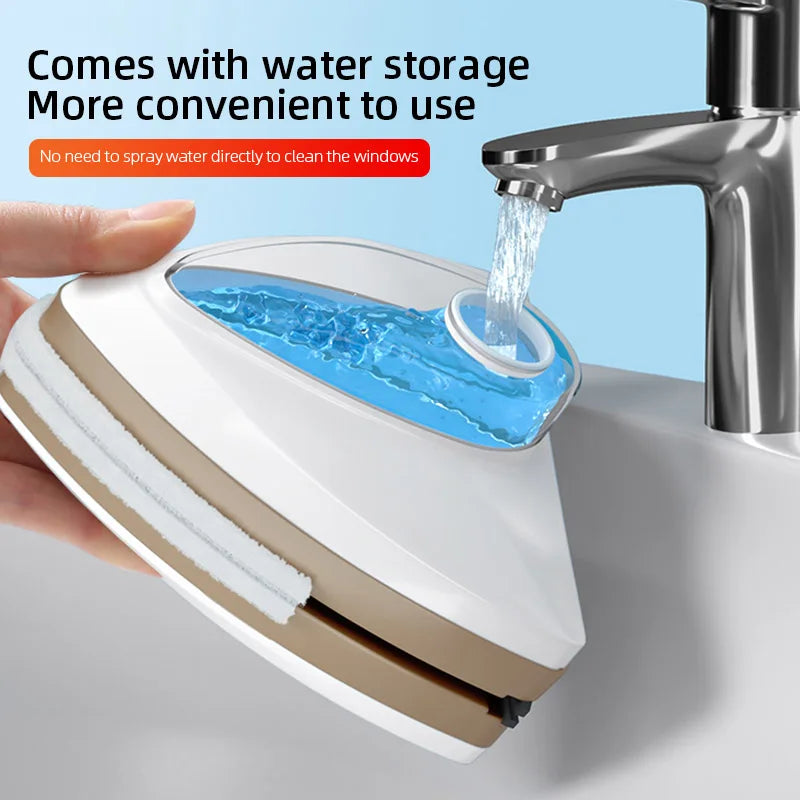 Double-Sided Magnetic Window Cleaner – Automatic Water Discharge Glass Wiper for Household Cleaning