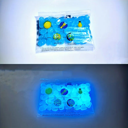 100pcs Glow-in-the-Dark Garden Pebbles  Luminous Stones for Decor