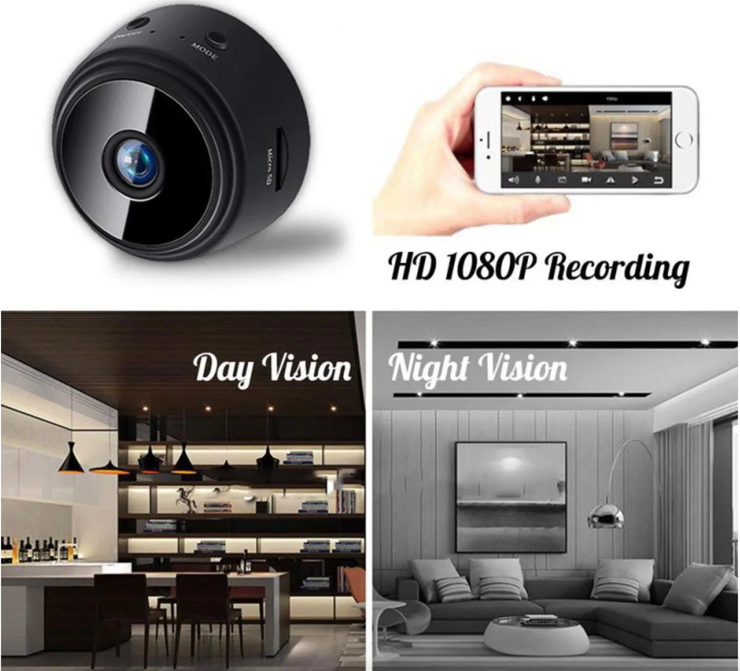 A9 Mini 1080p HD Wifi Security Camera