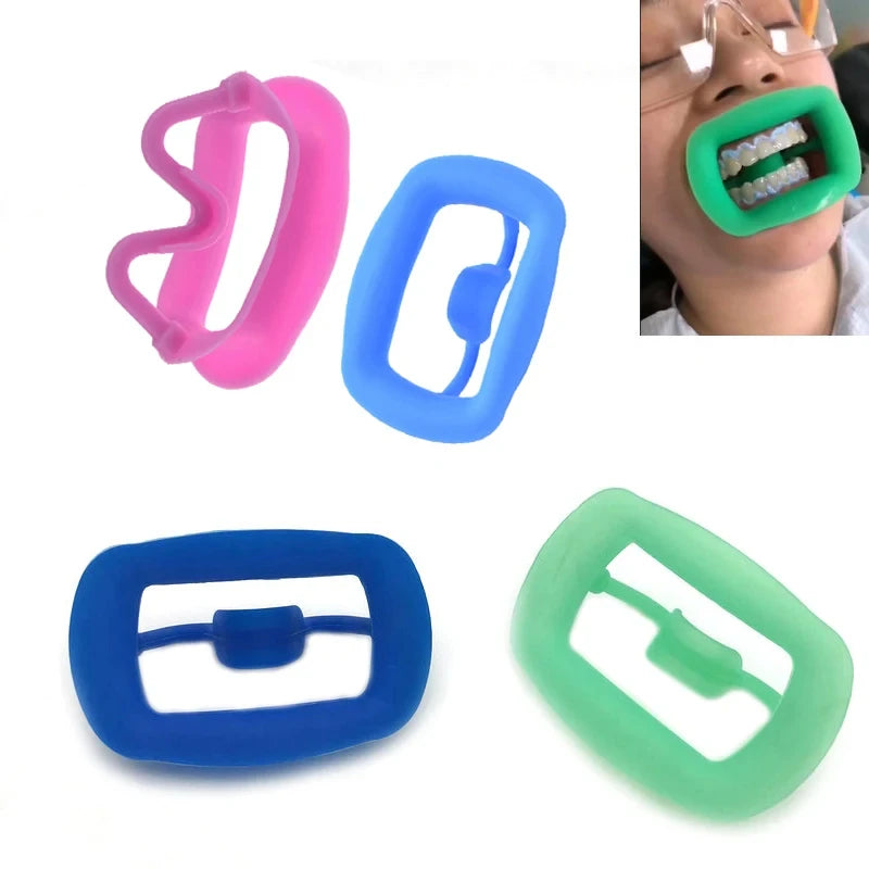 NIGF 3D Soft Silicone Mouth Opener – Dental Cheek Retractor in 4 Colors