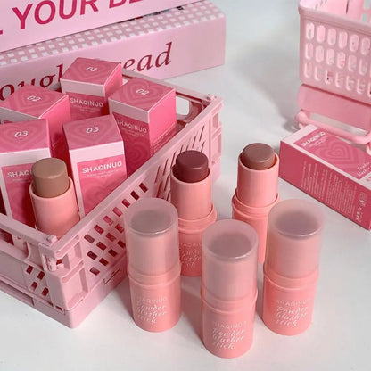 3-in-1 Monochrome Blush Stick – Lip, Cheek & Contour Matte Makeup
