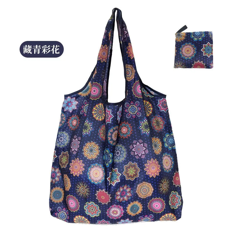 Foldable Eco-Friendly Fashion Tote Large Capacity, Travel & Grocery Bag