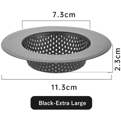 Stainless Steel Sink & Bathtub Hair Catcher Durable Mesh Strainer with Handle
