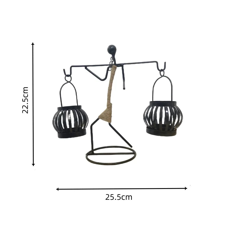 Nordic Metal Candlestick – Abstract Sculpture Candle Holder, Handmade Home Decor 2024