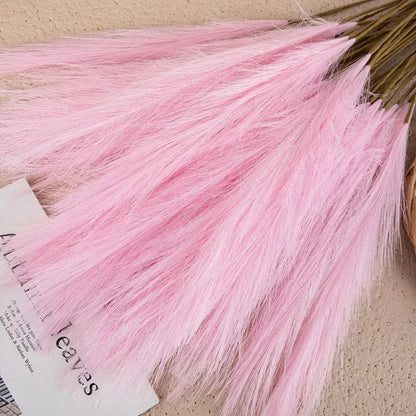 5PCS 55CM Fluffy Pampas Grass – Boho Artificial Flower for Home, Wedding & Party Decor
