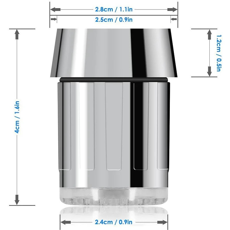 7-Color LED Faucet Head – Glow Water Stream Aerator, Automatic Color Change, Water-Saving Tap Nozzle for Kitchen & Bathroom
