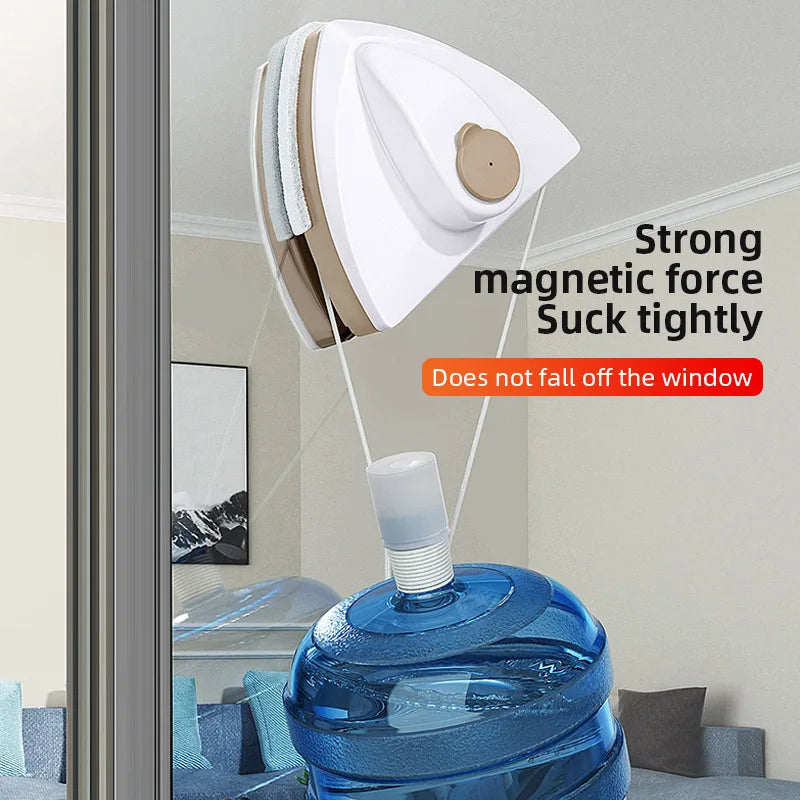 Double-Sided Magnetic Window Cleaner – Automatic Water Discharge Glass Wiper for Household Cleaning