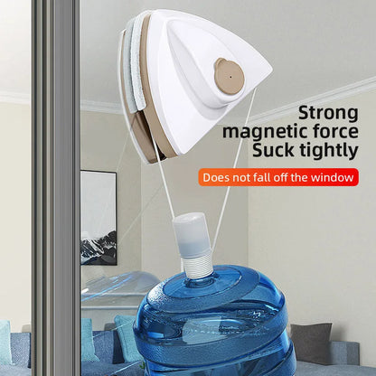 Double-Sided Magnetic Window Cleaner – Automatic Water Discharge Glass Wiper for Household Cleaning