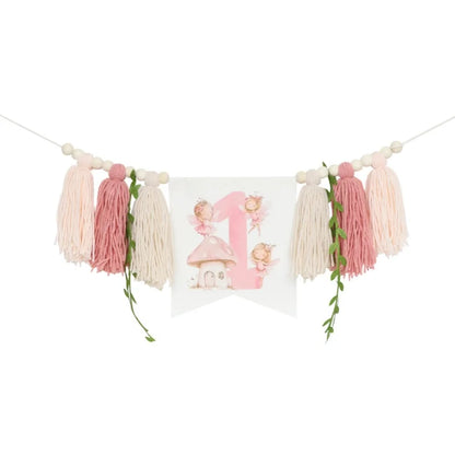 Boho 1st Birthday High Chair Banner – Baby Party & Nursery Decoration