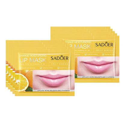 SADOER 10pcs Fruit Lip Masks Nourishing Collagen Lip Care