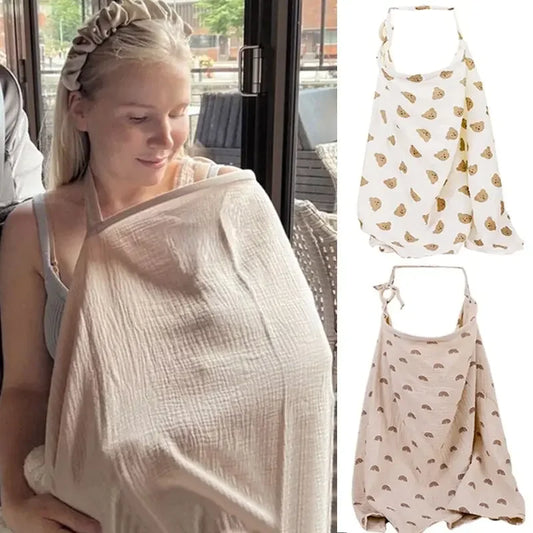 Adjustable Cotton Breastfeeding Cover – Privacy Nursing Apron & Stroller Blanket