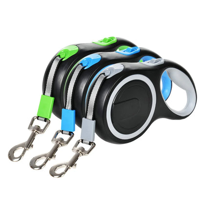 Retractable Dog Leash 5m/8m – Adjustable Rope Walking & Hiking Leash for Small to Large Dogs up to 50kg