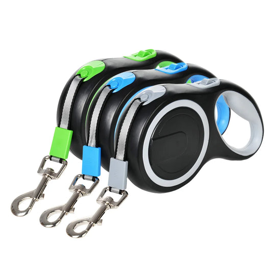 Retractable Dog Leash 5m/8m – Adjustable Rope Walking & Hiking Leash for Small to Large Dogs up to 50kg