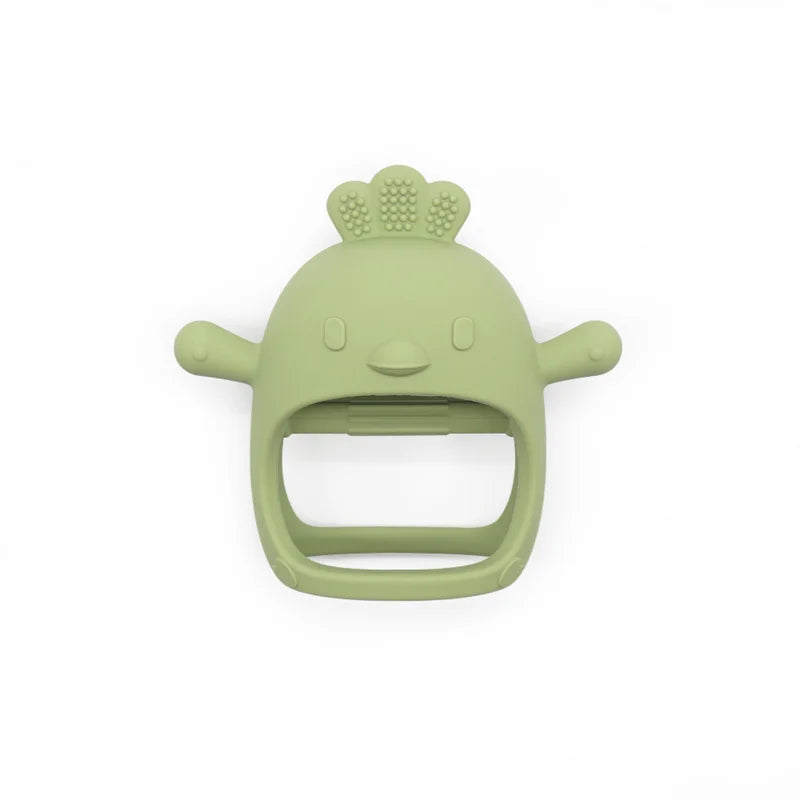 Cartoon Chick Silicone Baby Teether – Soft Chew Toy for Teething Relief