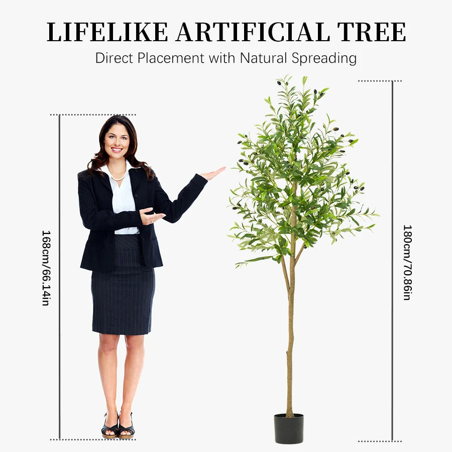 Artificial Olive Tree with Fruit – 4/5/6FT Home & Garden Decor