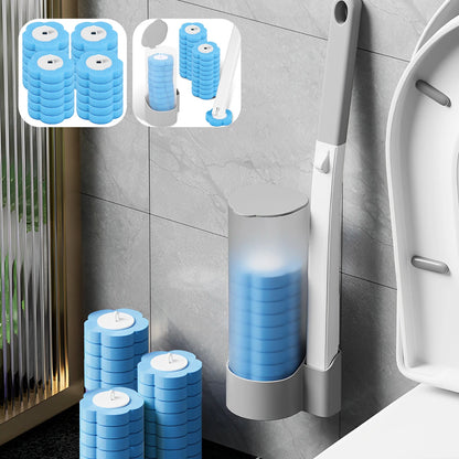 Disposable Toilet Brush with Long Handle & Replaceable Head – Bathroom Cleaning Tool