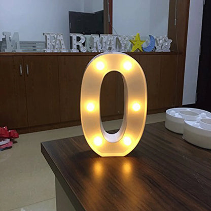 LED Light-Up Letter/Number Sign – Battery Operated Party & Wedding Decor (No Batteries)