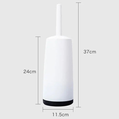 Plastic Toilet Brush with Long Handle & Standing Base – Bathroom Cleaning Tool