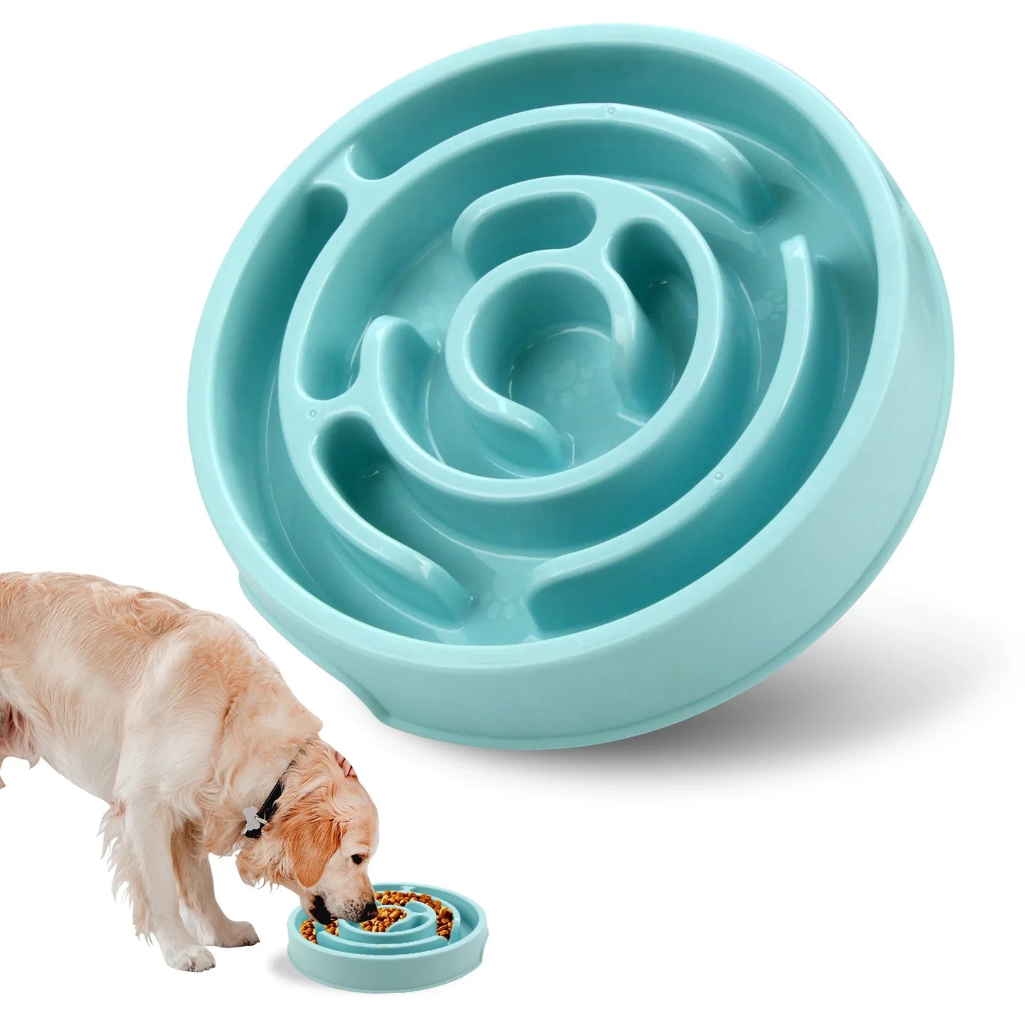 Pet Slow Feed Bowl – Non-Slip, Anti-Gulping, Eco-Friendly Durable Feeder for Dogs & Cats