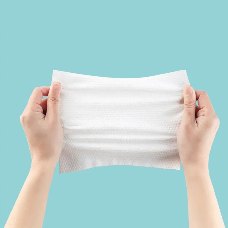 100 PCS Disposable Cotton Face Towels – Soft Makeup Remover Wipes