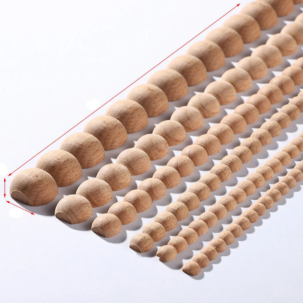 Long Wood Carving Applique – Decorative Onlay for Furniture & Home Decor