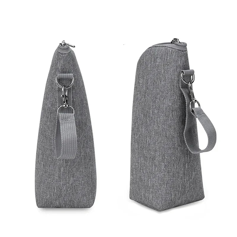 Baby Bottle Warmer Bag – Insulated, Aluminum Lined, Stroller Hanging Storage for Drinks