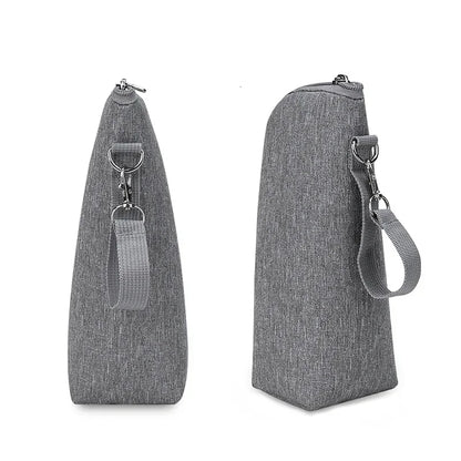 Baby Bottle Warmer Bag – Insulated, Aluminum Lined, Stroller Hanging Storage for Drinks