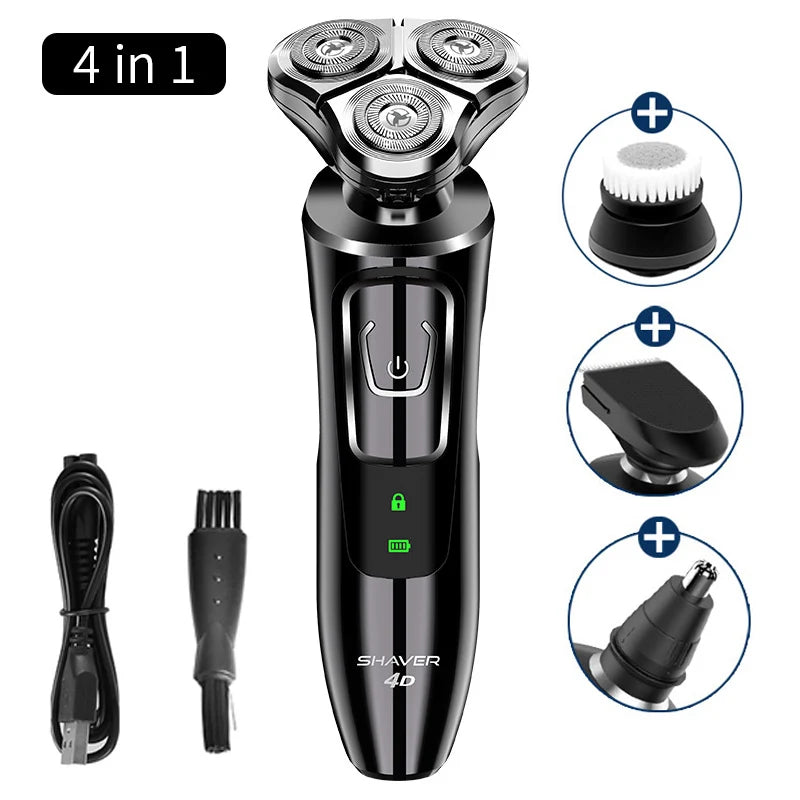 Green Smart Electric Shaver with LCD