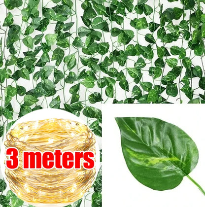 Battery Ivy Vine String Light – Hanging Fake Plant Decor
