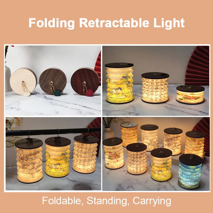 Foldable Touch LED Lamp – USB Rechargeable, Dimmable & Portable Night Light