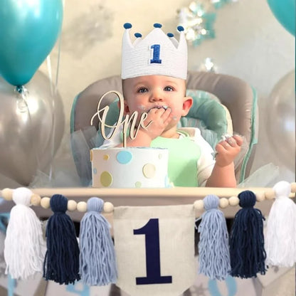 Boho 1st Birthday High Chair Banner – Baby Party & Nursery Decoration
