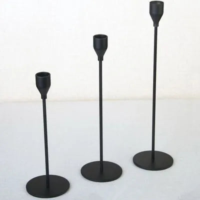 3Pcs Chinese Style Gold Metal Candle Holders – Wedding & Home Decor